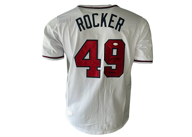 John Rocker Signed Atlanta White Custom Baseball Jersey JSA F NY Inscription