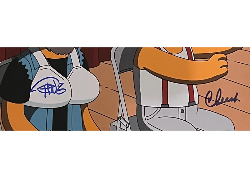 Cheech Marin & Tommy Chong ( Cheech & Chong ) Signed Simpsons 11x14 Photo JSA