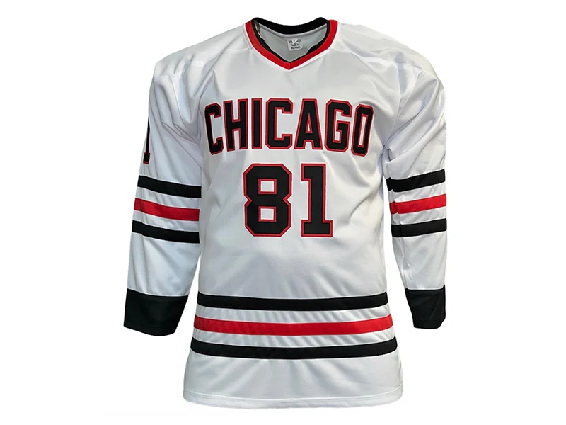 Mari��n Hossa ��HOF-2020�� Insc Autographed White Chicago  Hockey Jersey Beckett