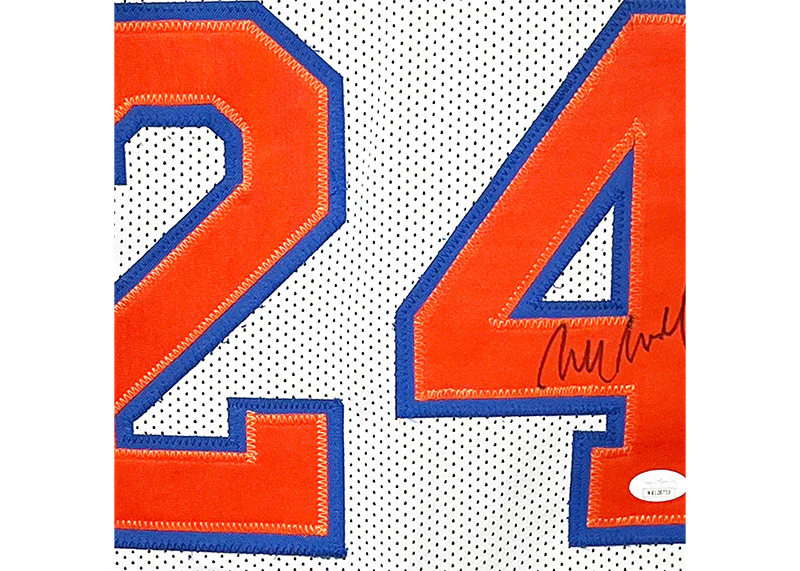 Bill Bradley Signed New York White Custom Basketball Jersey (JSA)