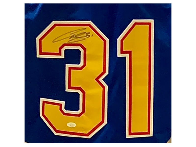 Curtis Joseph Autographed St Louis Pro Style Hockey Jersey Blue (JSA)