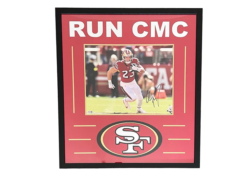Christian McCaffrey San Francisco 49ers Autographed 36x32 Framed Photo