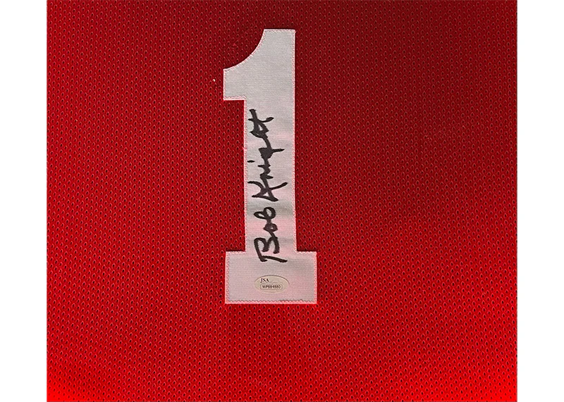 Bob Knight Signed 34x42 Lighted Framed Basketball Jersey With Playable Video TV JSA