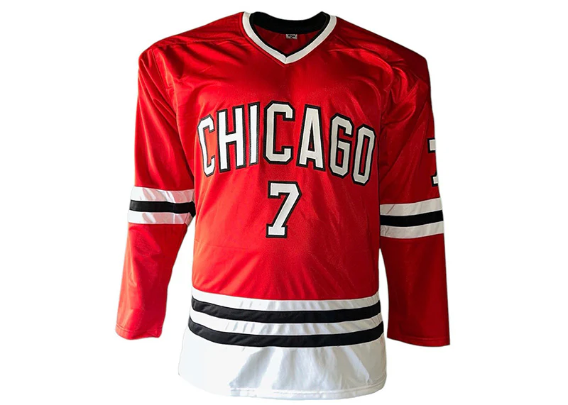 Chris Chelios Signed Custom Red Hockey Jersey Beckett