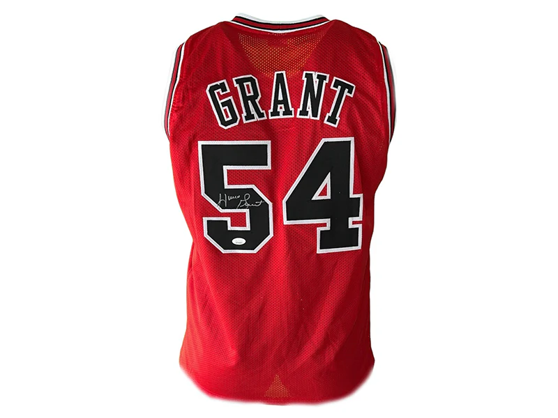 Horace Grant Signed Custom Chicago Red Custom Basketball Jersey JSA