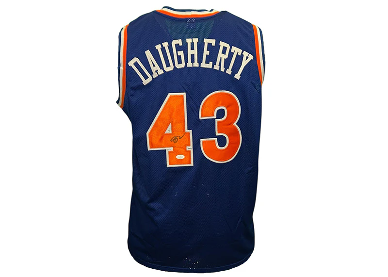 Brad Daugherty Signed Cleveland Blue Basketball Jersey JSA