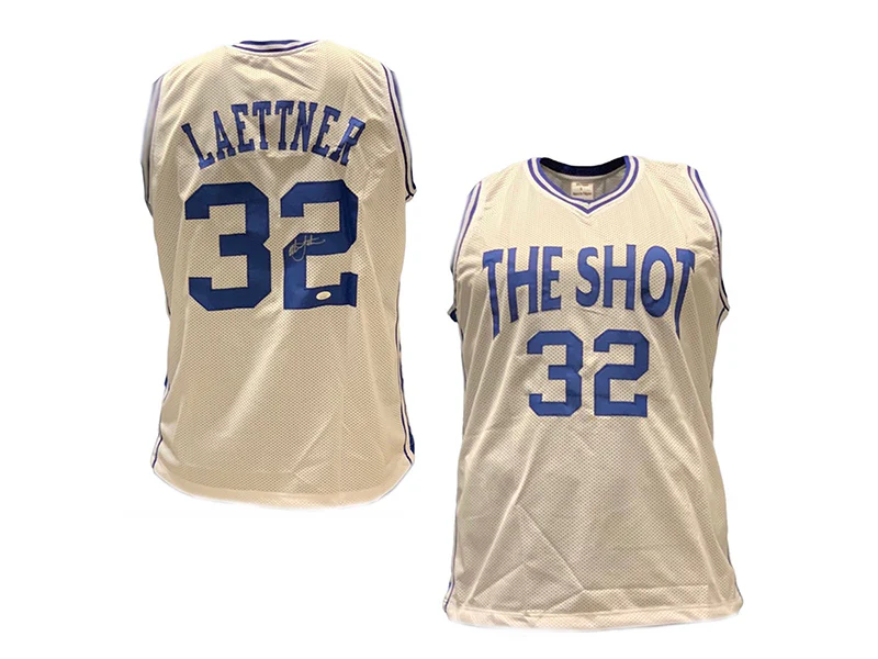 Christian Laettner Autographed ��The Shot�� White College Jersey (JSA)
