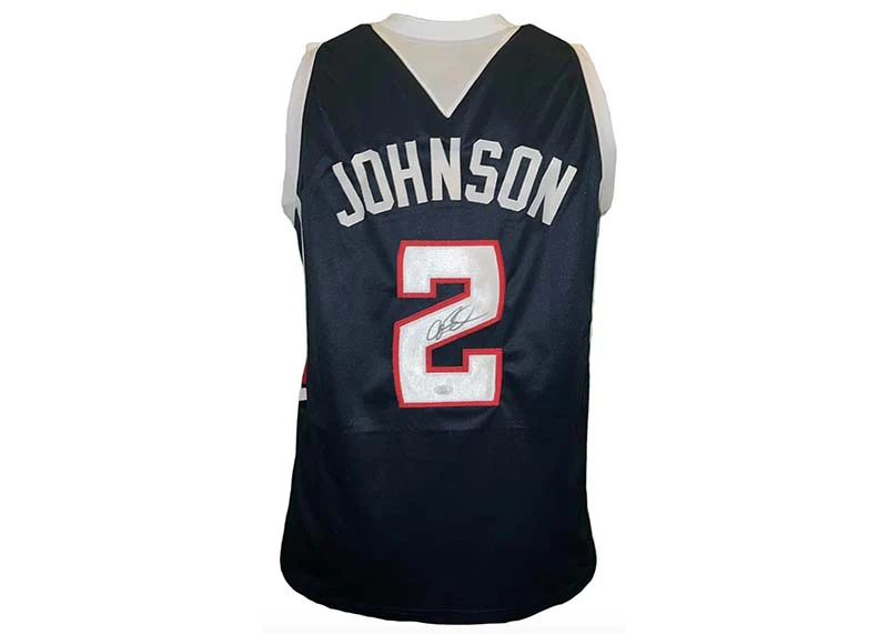 Joe Johnson Signed Custom Blue Atlanta Basketball Jersey JSA