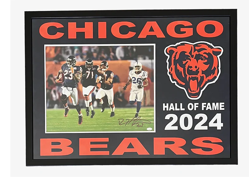 Devin Hester Signed Chicago Bears Photo Frame JSA 28x38