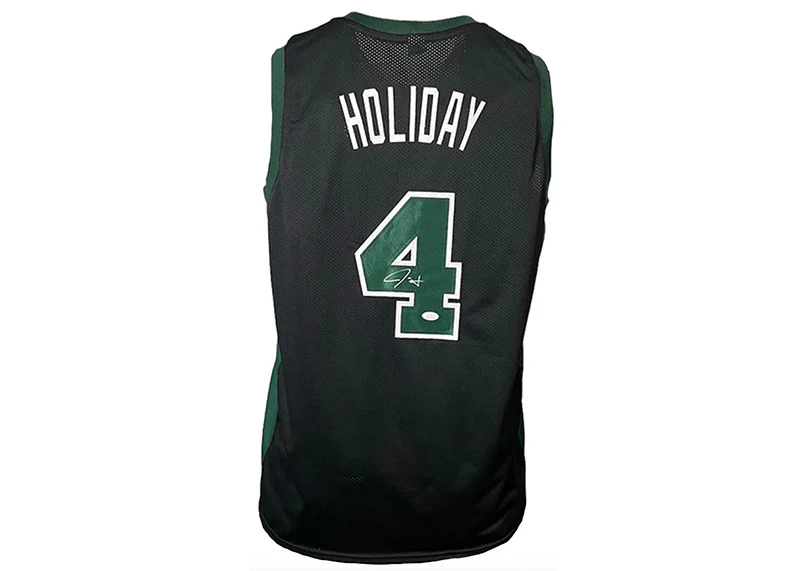 Jrue Holiday Signed Custom Black Boston Basketball Jersey JSA