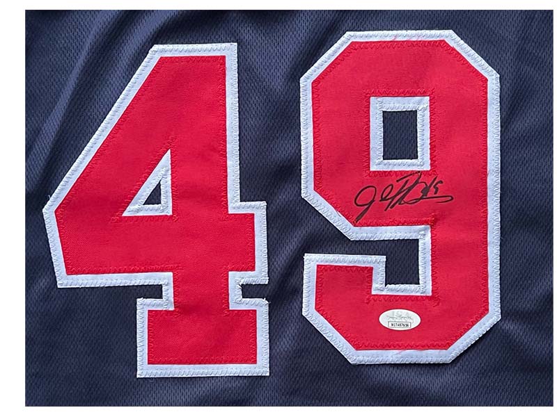 John Rocker Autographed Signed Atlanta Blue Pro Style Baseball Jersey (JSA)