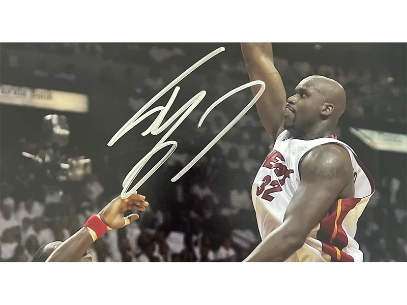 Shaquille O��Neal Miami Heat vs Detroit Pistons Autographed 16x20 Photo JSA