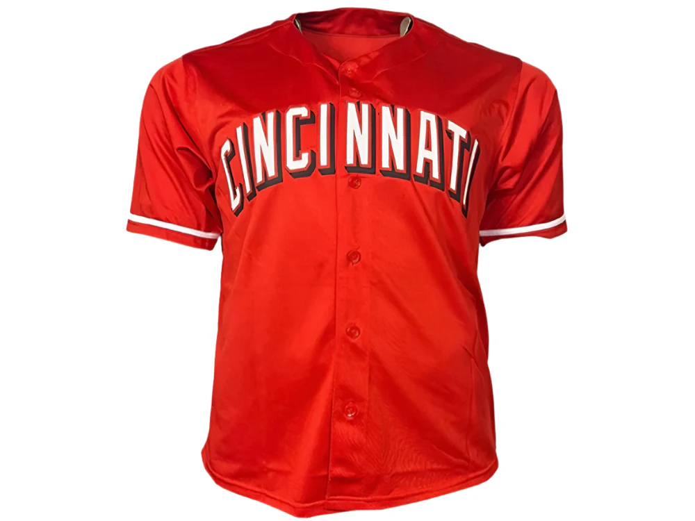 Jonathan India Signed 2021 NL ROY Inscription Custom Cincinnati Red Baseball Jersey PSA