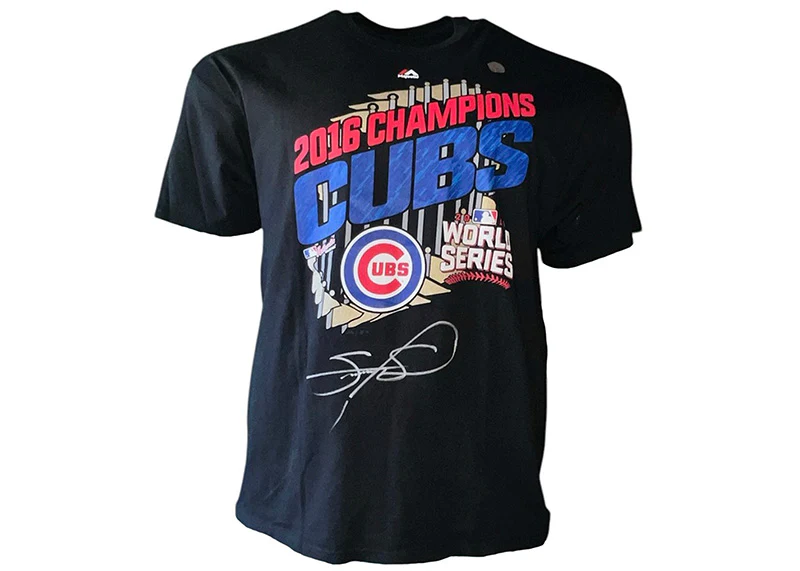 Sammy Sosa Signed Chicago Cubs 2016 World Series Shirt Beckett