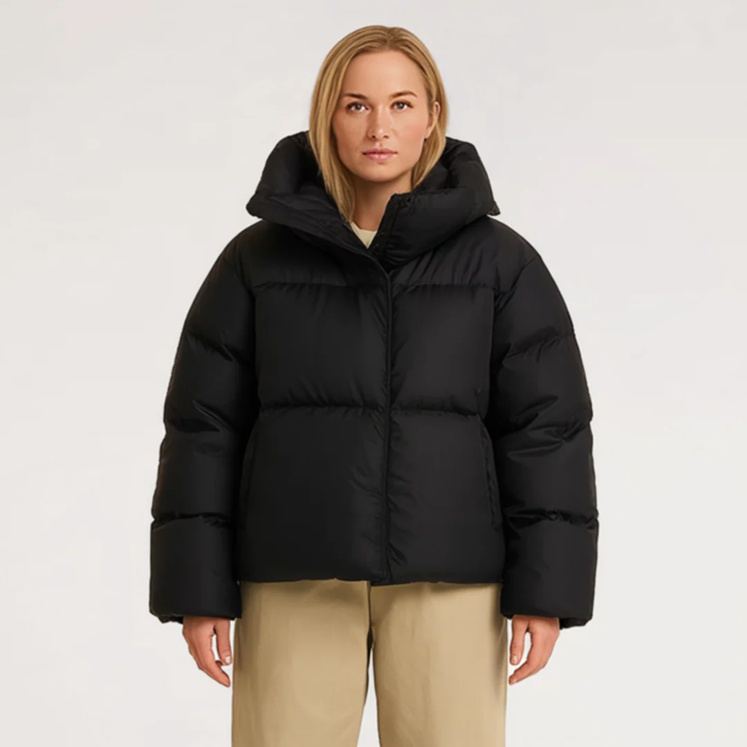 Mode og Komfort Oversized Pufferjakke med Tidsl?st Design