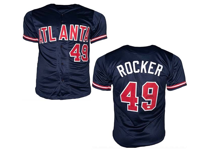 John Rocker Autographed Signed Atlanta Blue Pro Style Baseball Jersey (JSA)