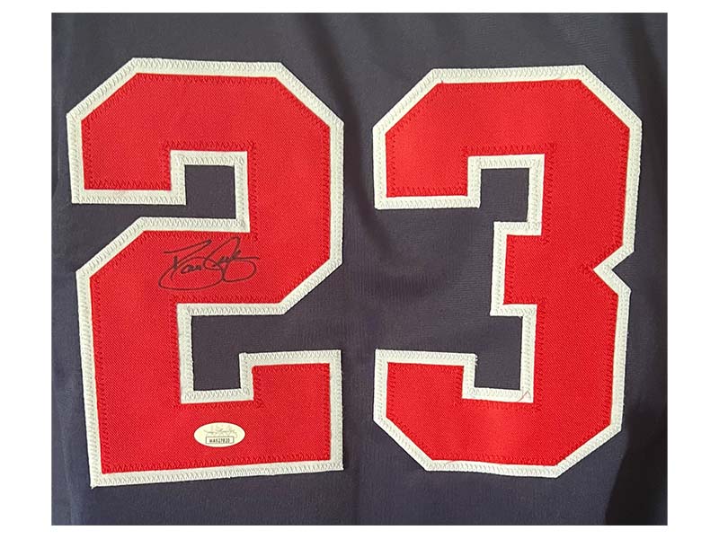 David Justice Autographed Signed Atlanta Blue Baseball Jersey (JSA)