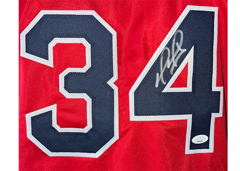 David Ortiz Signed Custom Red Boston Baseball Jersey JSA