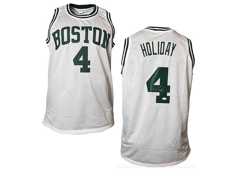 Jrue Holiday Signed Custom White Boston Basketball Jersey JSA
