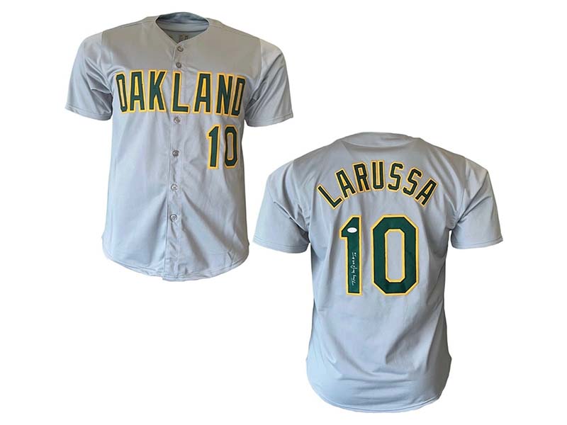 Tony LaRussa Autographed Signed Oakland White Baseball Jersey (JSA)