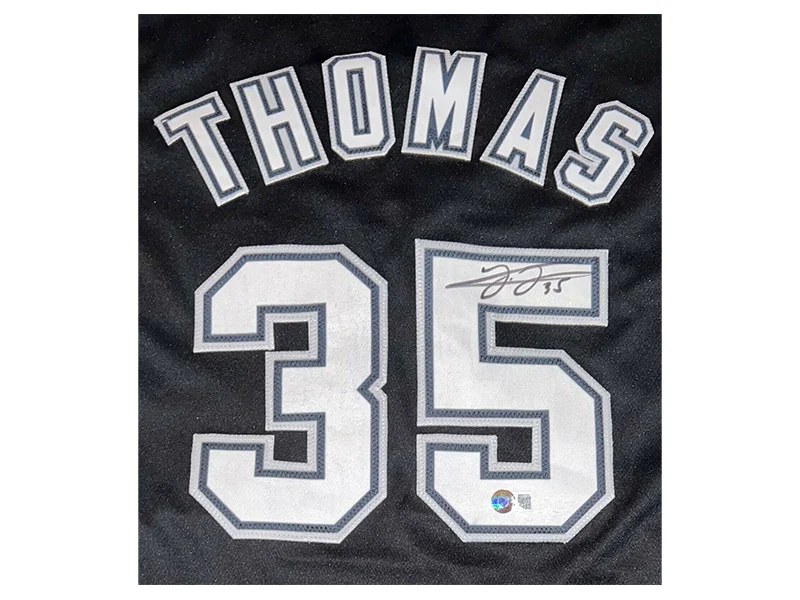 Frank Thomas Autographed Chicago Black Baseball Jersey (Beckett )