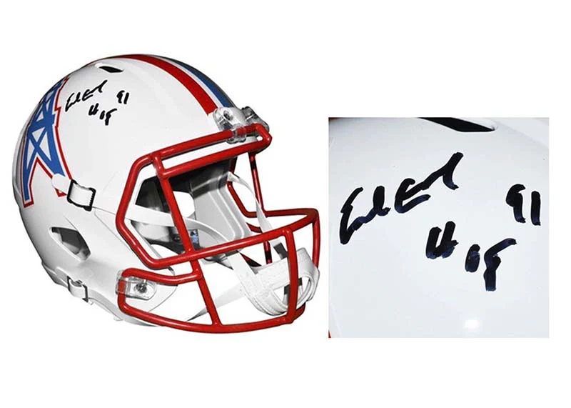 Earl Campbell Signed HOF 91 Inscription Houston Oilers Speed Full-Size Football Helmet (JSA)