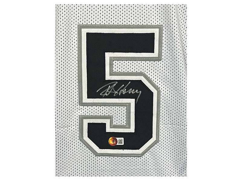 Robert Horry Signed Custom San Antonio White Basketball Jersey Beckett