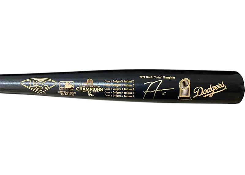 Freddie Freeman Signed LAD 2024 World Series Champs Louisville Slugger Bat