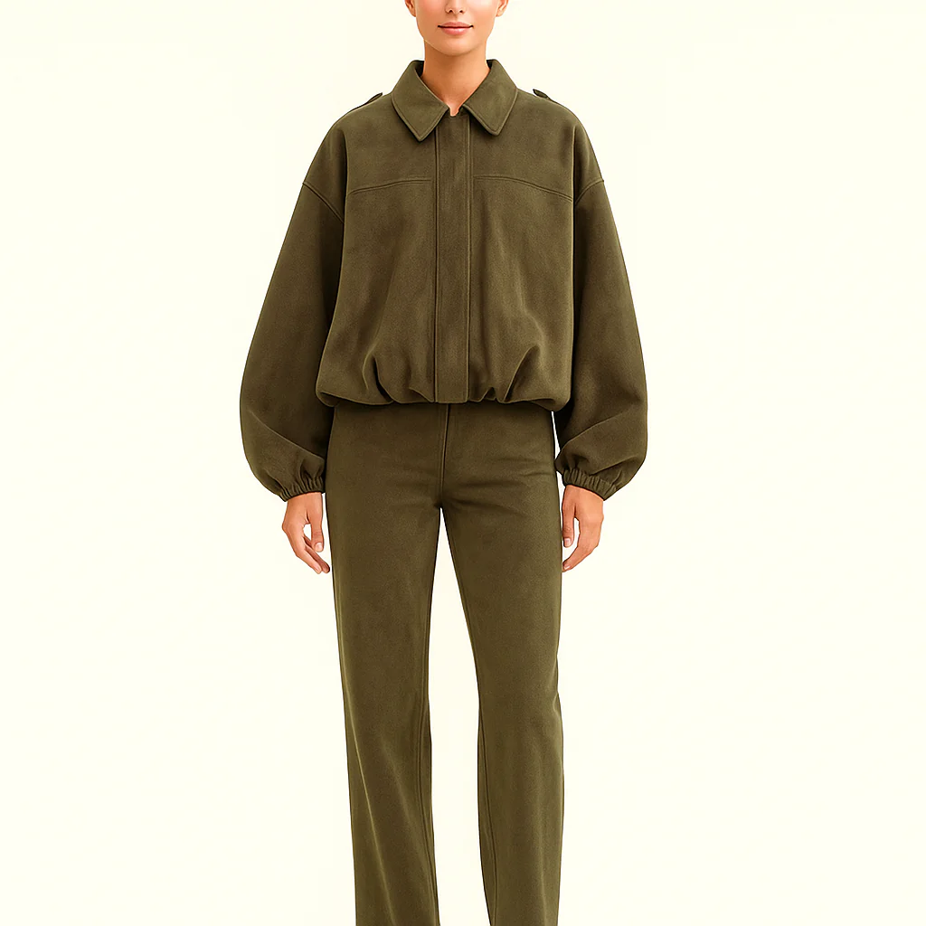 Ruskindslook Jakke | Moderne Pasform og Bl?dt Materiale