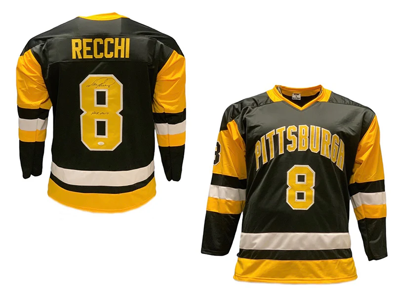 Mark Recchi  Autographed Pittsburgh Pro Style Hockey Jersey Black (JSA)