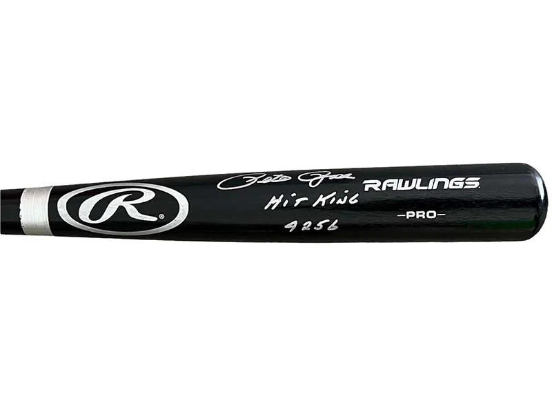 Pete Rose Signed Rawlings Black Baseball Bat JSA ��Hit King�� ��4256�� Insc
