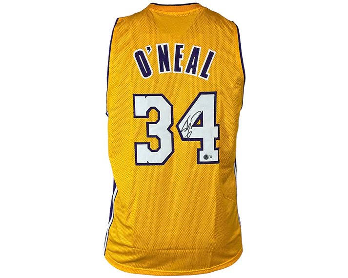 Shaquille O��Neal (Shaq) Signed Custom Yellow Basketball Jersey Beckett