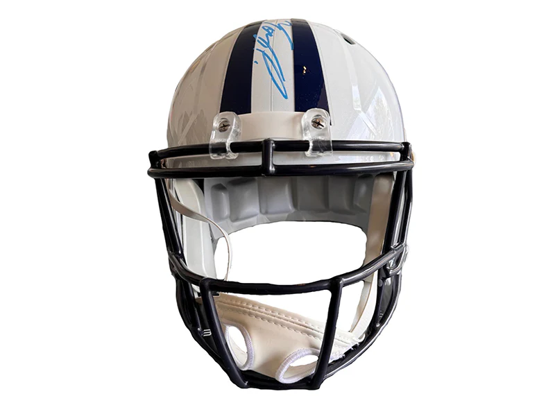 Tony Pollard Signed Tennessee Titans Throwback Speed Full Size Helmet Beckett