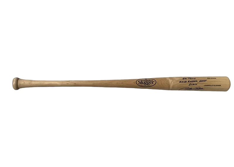 Pete Rose Signed Rawlings Blond Baseball Bat ��Mr.Trump Make America great again�� Inscription JSA