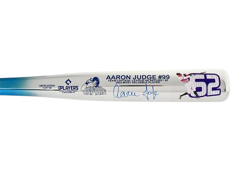 Aaron Judge Signed Yankee Captain Chrome Splash Bat