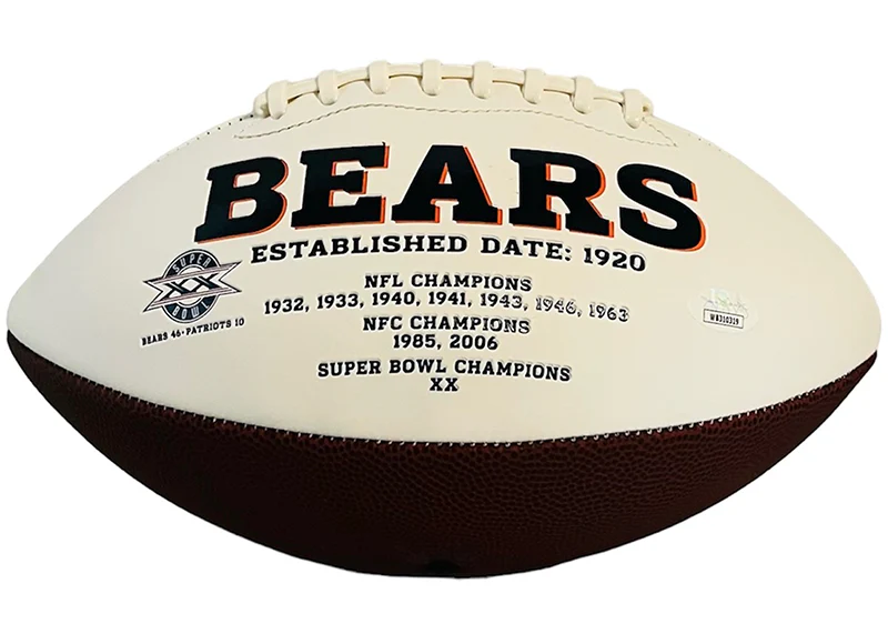 D'Andre Swift Signed Chicago Bears Official NFL Team football Logo JSA