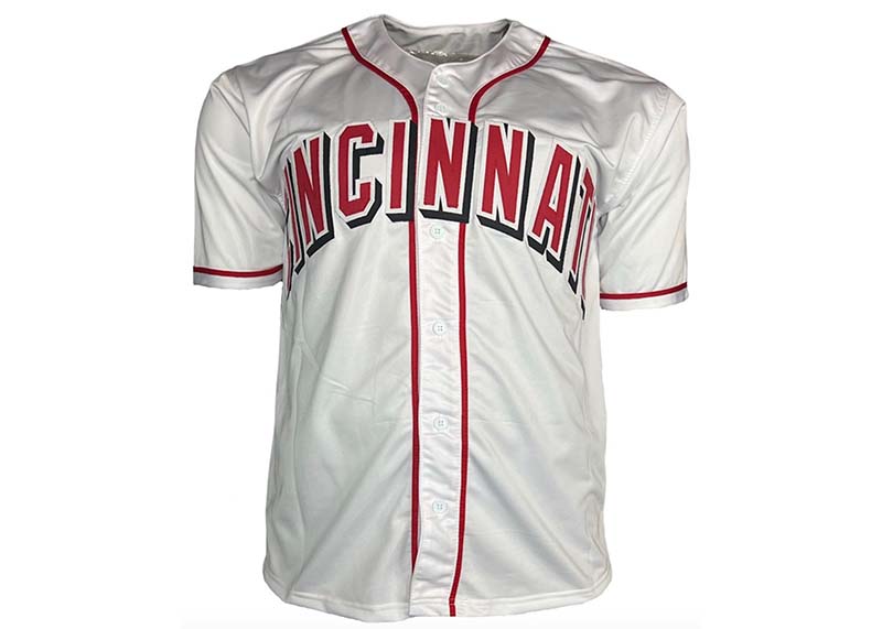Jonathan India Autographed Cincinnati White Custom Baseball Jersey Beckett
