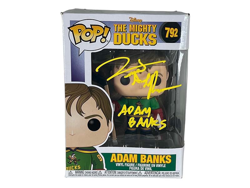 Vincent Larusso Signed The Mighty Ducks Adam Banks Funko Vinyl Figure Beckett