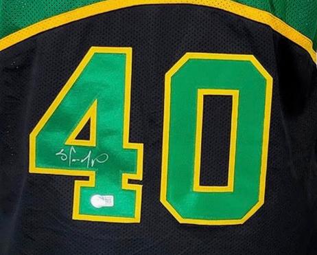 Shawn Kemp Autographed Seattle Black Pro Style Basketball Jersey (JSA)