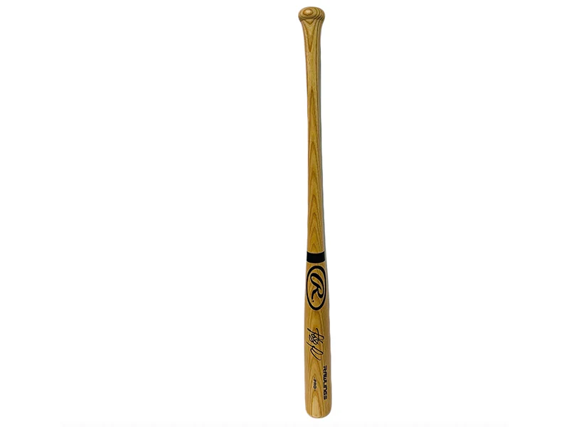Fernando Tat��s Junior Autographed blonde Rawlings bat Beckett