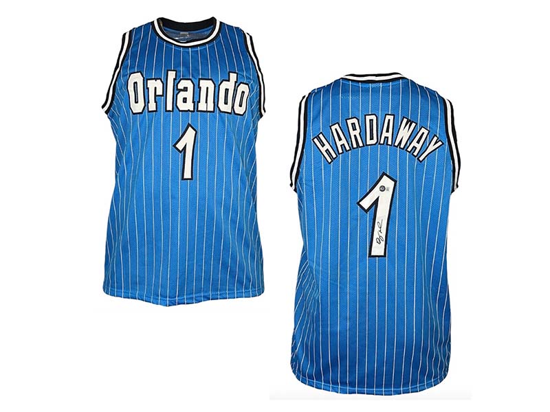 Penny Hardaway Autographed  Orlando Blue Pinstripe Basketball Jersey Beckett