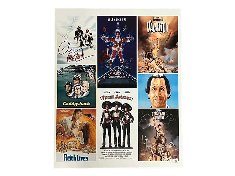 Chevy Chase Signed 16x20 Movie Poster Collection Photo Beckett