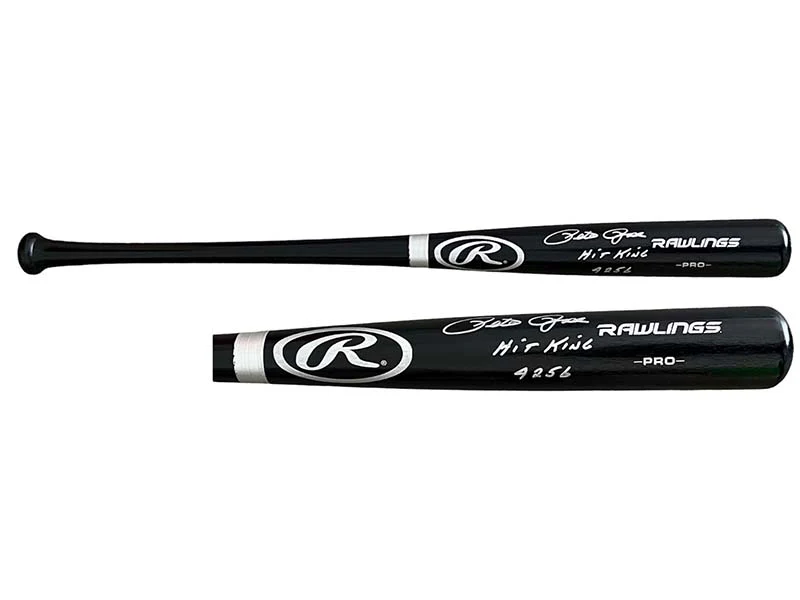 Pete Rose Signed Rawlings Black Baseball Bat JSA ��Hit King�� ��4256�� Insc