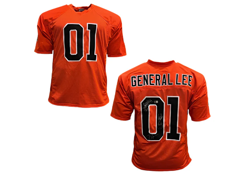 Dukes of Hazzard Signed Catherine Bach, John Schneider & Tom Wopat Jersey Beckett