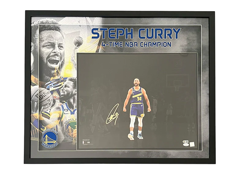Steph Curry Golden State Warriors 24x30 3D Light Up Framed 16X20 Photo JSA