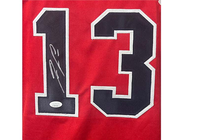Ronald Acuna Jr. Autographed Red Atlanta Custom Baseball Jersey JSA