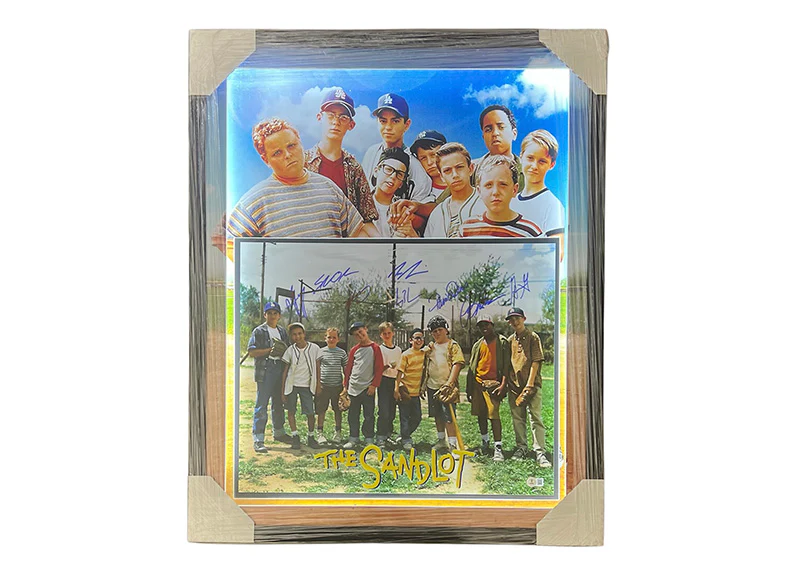 Sandlot Movie Cast Signed 8 31x25 3D LED Light Frame Photo Beckett