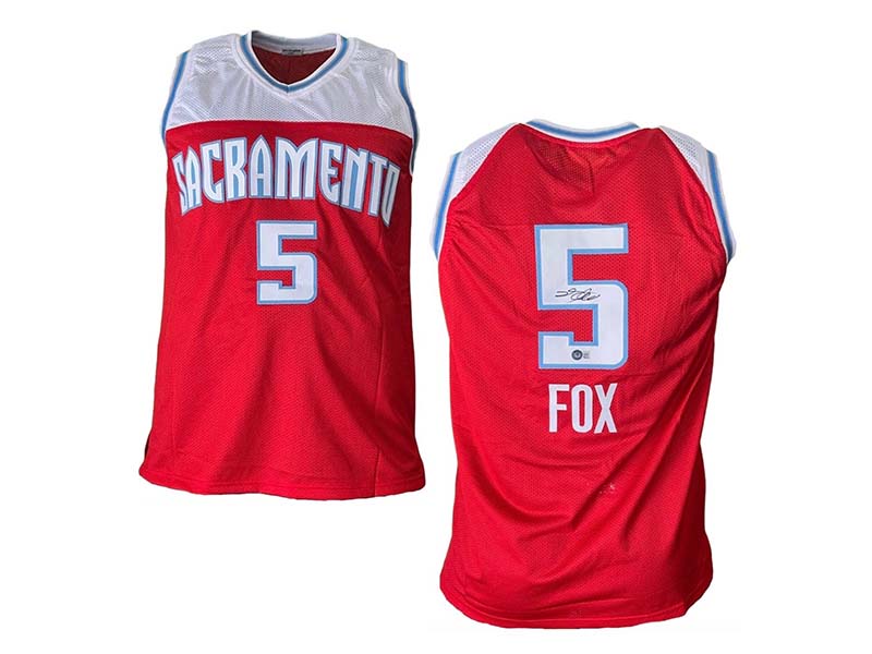De'Aaron Fox Autographed Signed Sacramento Red Basketball Jersey (Beckett)