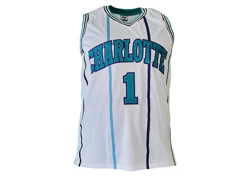 Muggsy Bogues Signed Charlotte Custom White Pinstripe Basketball Jersey JSA