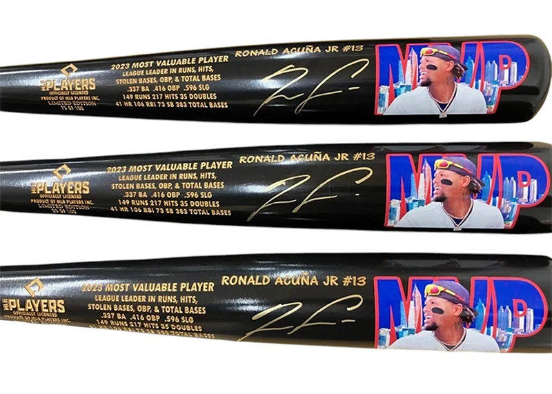 Ronald Acuna Jr Signed 2023 MVP Maple Art Bat